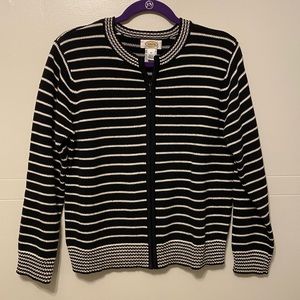 Talbots zippered sweater/ size M/ like new condition
